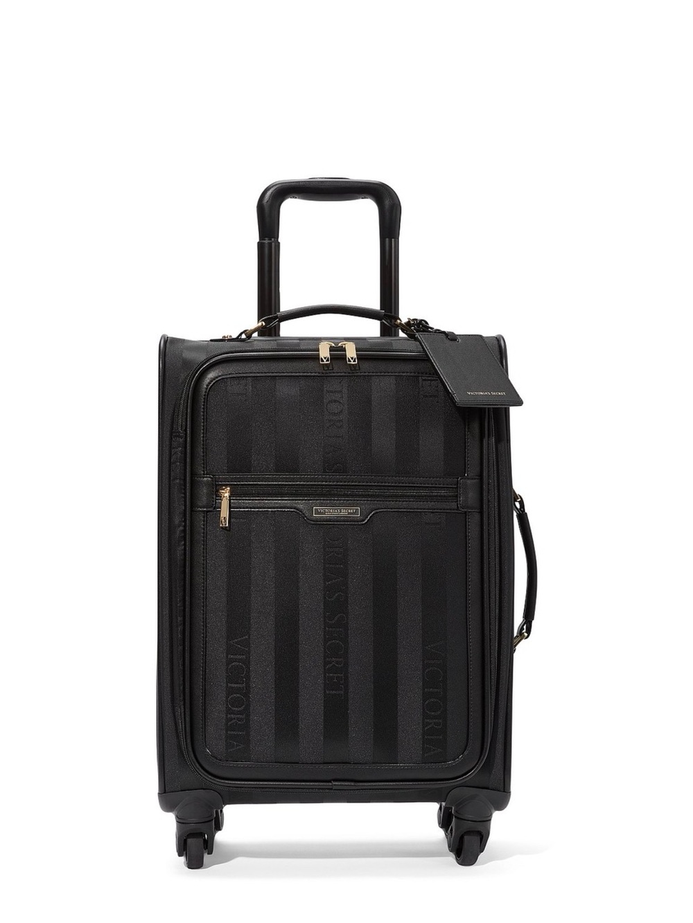 Victoria's Secret Logo Jacquard Stripe Carry-On Luggage BNWT